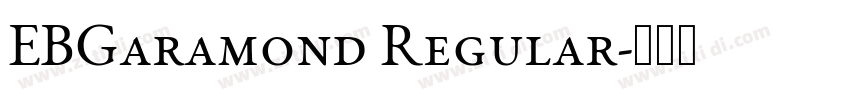 EBGaramond Regular字体转换